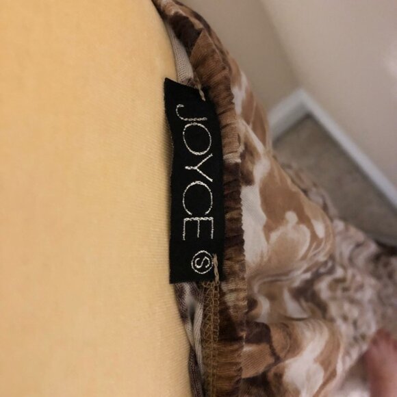 💛 Brown & White Floral Ruffle Tube Maxi S NWOT - Picture 5 of 5